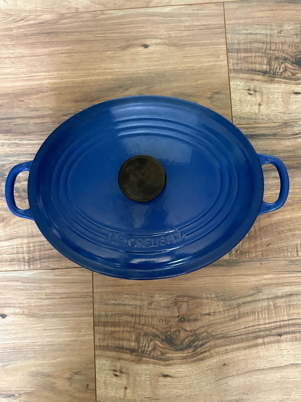Le Creuset Cobalt Blue Oval Enameled Cast Iron Dutch Oven